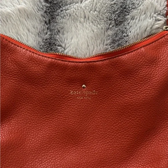 Kate Spade Orange Leather with Chain Purse - Picture 2 of 8